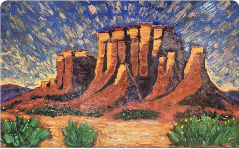 Courthouse Butte, original artwork at Sky West Gallery; photographed in its frame