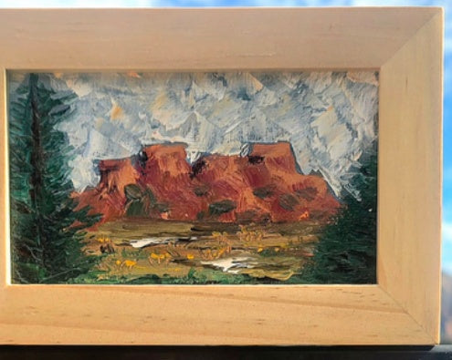 Sedona, original artwork at Sky West Gallery; photographed in its frame