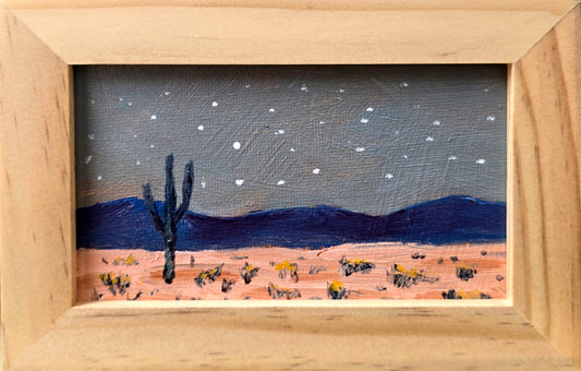 The Valley, original oil painting by Rob Sherman, photographed in its frame