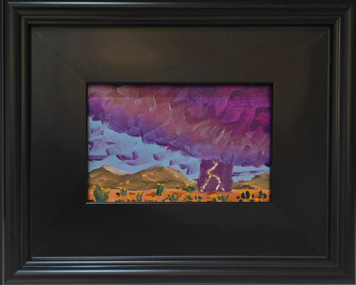 Verde Valley Monsoon, original artwork by Rob Sherman, photographed in its frame