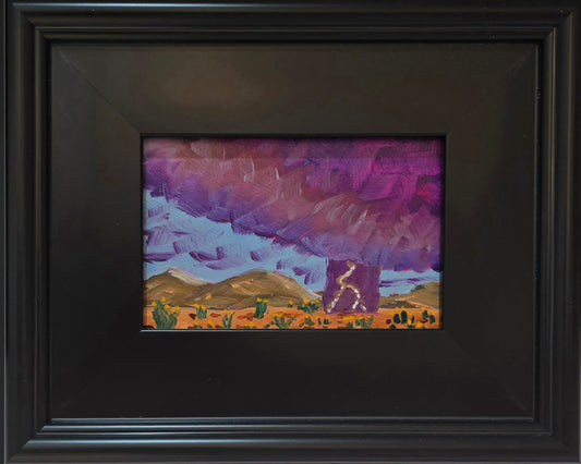 Verde Valley Monsoon, original artwork by Rob Sherman, photographed in its frame