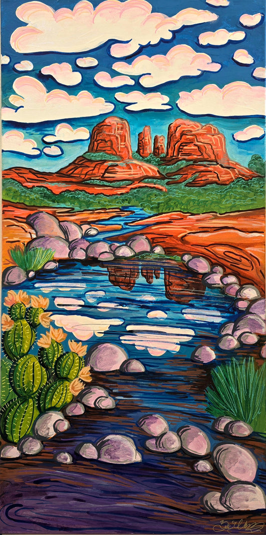 Oak Creek Crossing by Zoe Vidgoff, acrylic painting