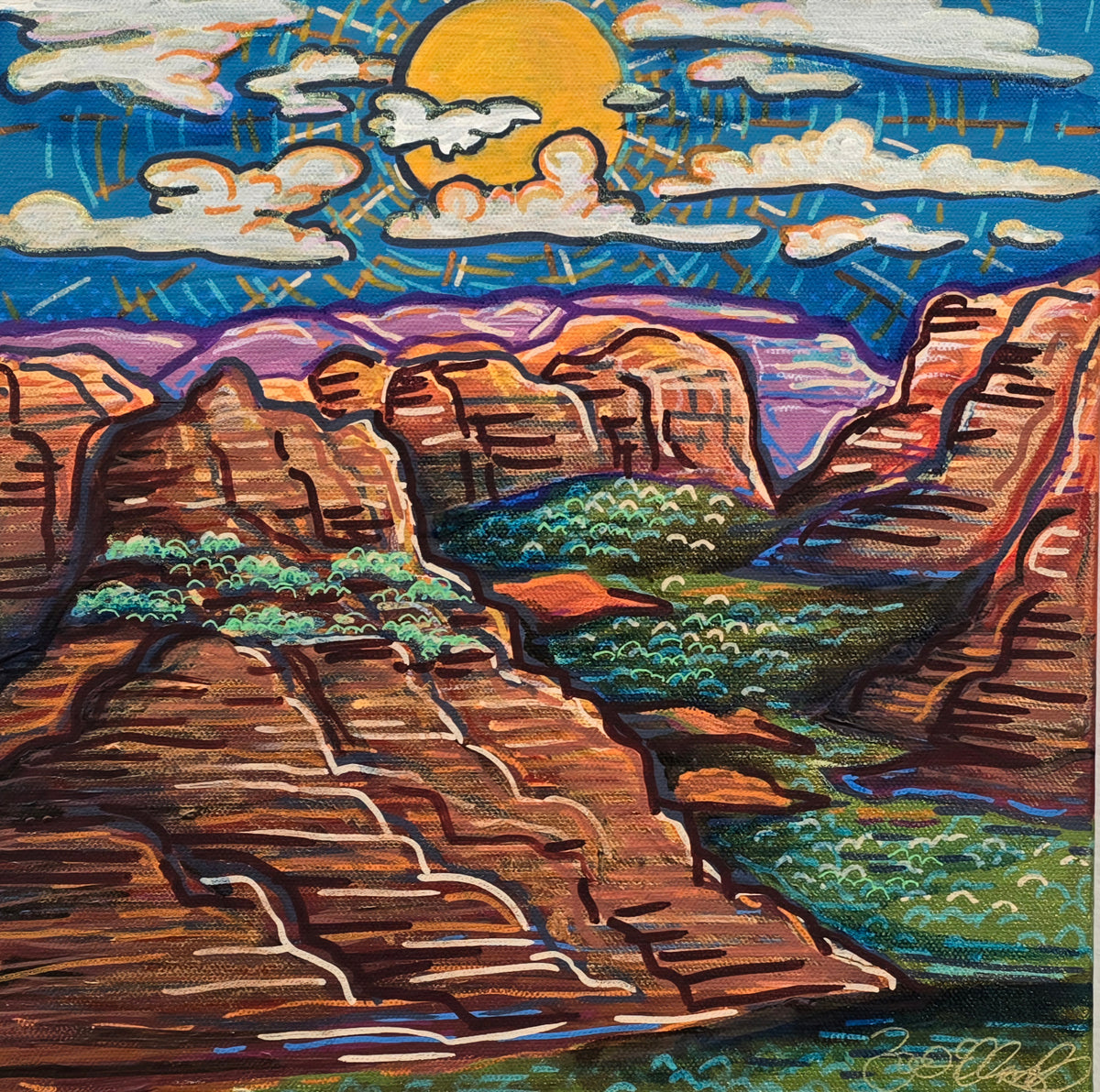 View From Bell Rock by Zoe Vidgoff, acrylic painting